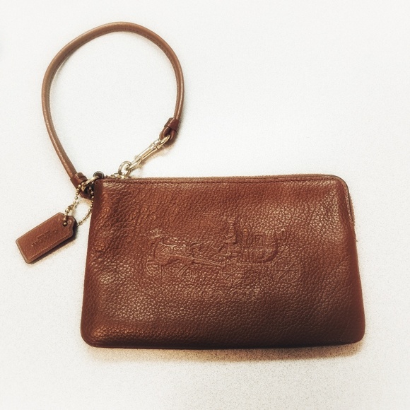 Wristlete dark tan, coach - Picture 1 of 8